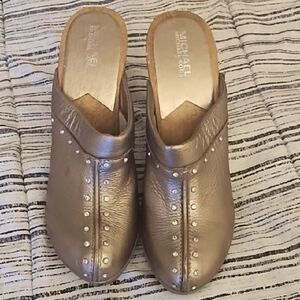 Michael Kors Women's Silver Studded Mules
